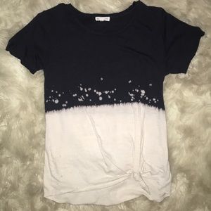 Pacsun Bleached Knot Tee w/ Decorative Holes